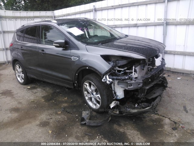 1FMCU9J98FUB47943 - 2015 FORD ESCAPE TITANIUM GRAY photo 1