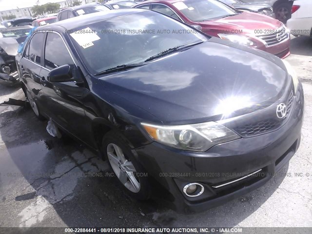 4T1BF1FK9CU593226 - 2012 TOYOTA CAMRY SE/LE/XLE BLACK photo 1