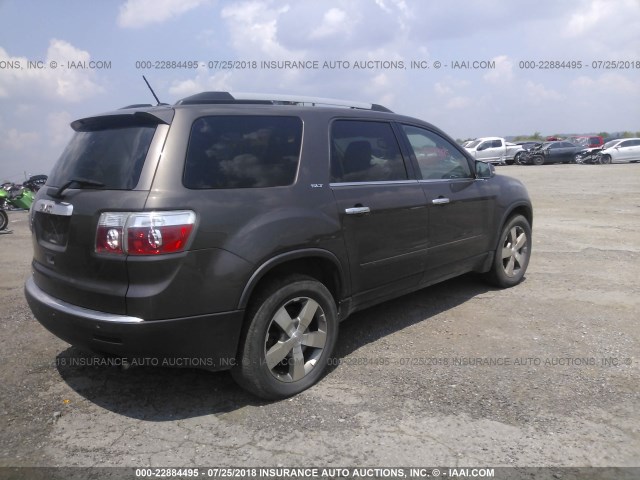 1GKKRRED7CJ156148 - 2012 GMC ACADIA SLT-1 BROWN photo 4