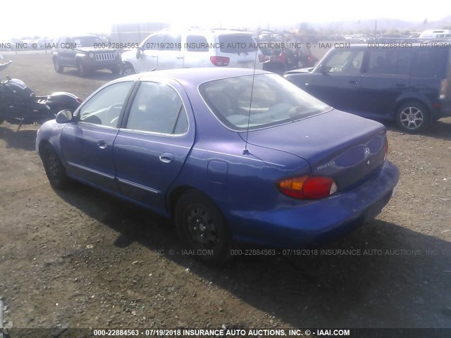 KMHJF35F3YU040980 - 2000 HYUNDAI ELANTRA BLUE photo 3