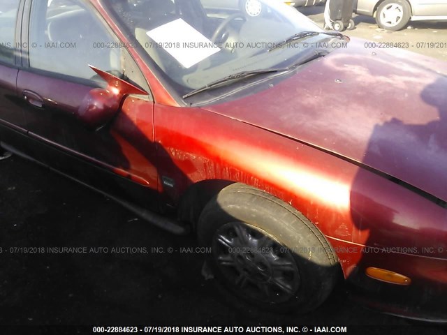 1FAFP52S5WG221682 - 1998 FORD TAURUS LX/SE RED photo 6