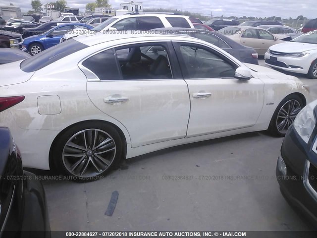 JN1AV7AR8EM703375 - 2014 INFINITI Q50 HYBRID PREMIUM/SPORT WHITE photo 4