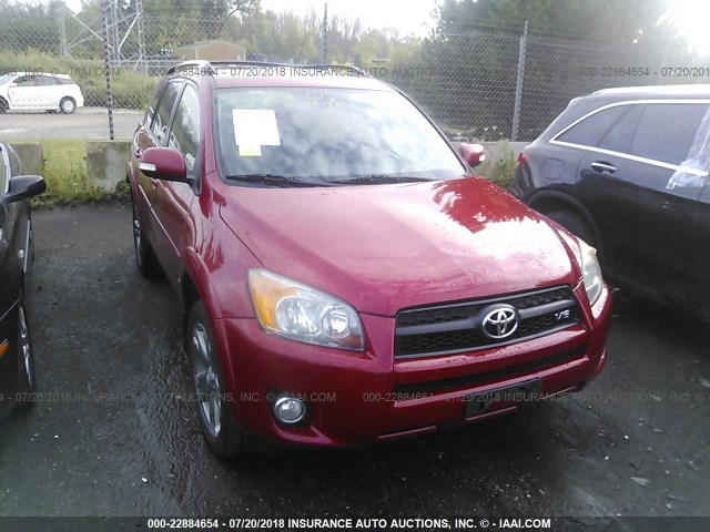 JTMRK4DVXA5096187 - 2010 TOYOTA RAV4 SPORT RED photo 1