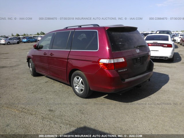 5FNRL38606B083433 - 2006 HONDA ODYSSEY EXL MAROON photo 3