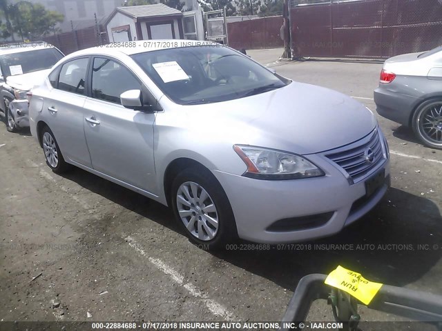 3N1AB7AP2DL695449 - 2013 NISSAN SENTRA S/SV/SR/SL SILVER photo 1