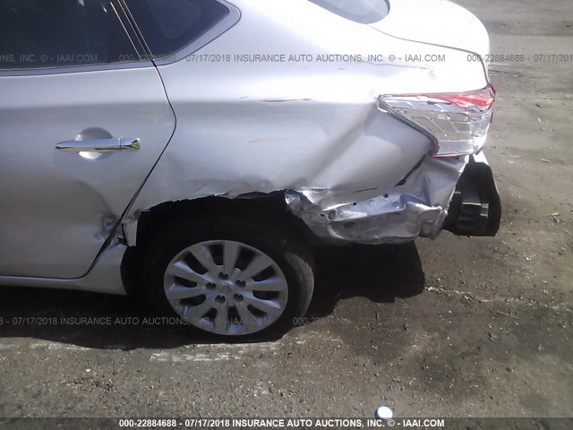 3N1AB7AP2DL695449 - 2013 NISSAN SENTRA S/SV/SR/SL SILVER photo 6