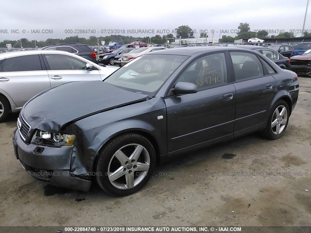 WAULC68E65A045157 - 2005 AUDI A4 1.8T QUATTRO/SPECIAL GRAY photo 2