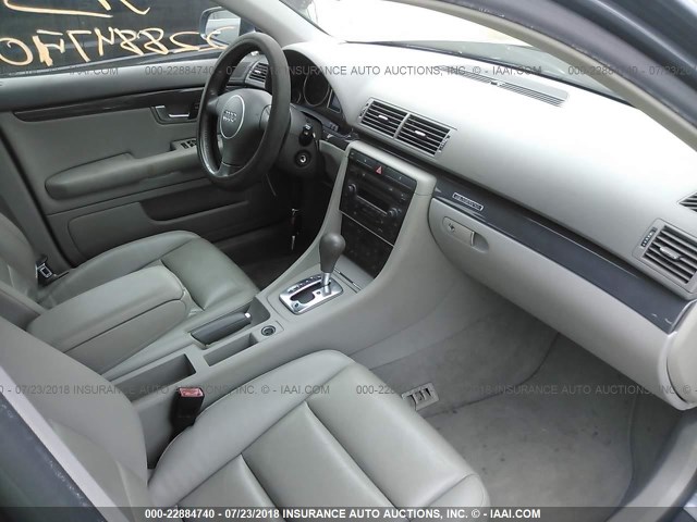 WAULC68E65A045157 - 2005 AUDI A4 1.8T QUATTRO/SPECIAL GRAY photo 5