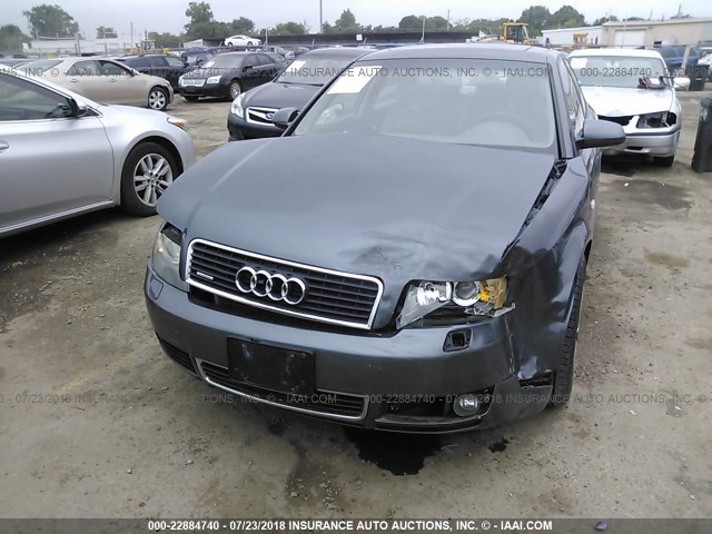 WAULC68E65A045157 - 2005 AUDI A4 1.8T QUATTRO/SPECIAL GRAY photo 6