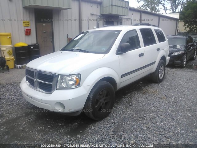 1D8HB48P77F537351 - 2007 DODGE DURANGO SLT WHITE photo 2