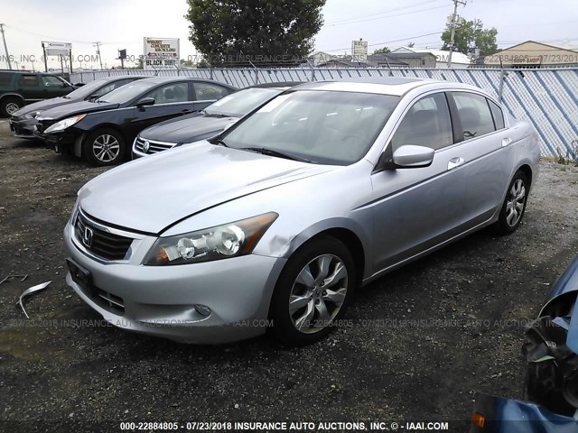 1HGCP36859A005601 - 2009 HONDA ACCORD EXL SILVER photo 2