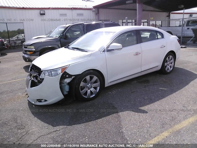 1G4GE5EV0AF241472 - 2010 BUICK LACROSSE CXS WHITE photo 2