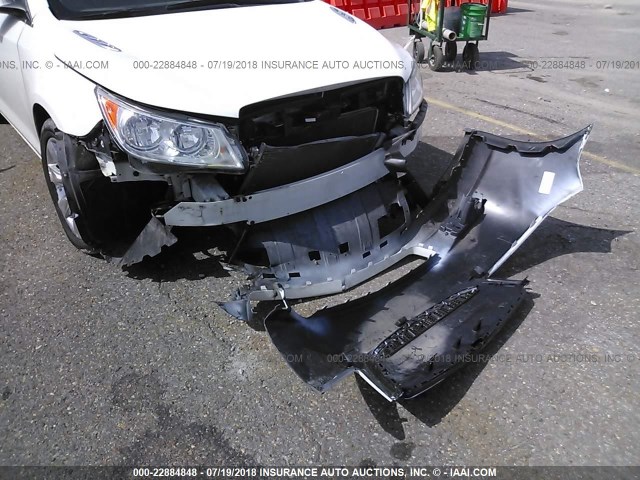 1G4GE5EV0AF241472 - 2010 BUICK LACROSSE CXS WHITE photo 6