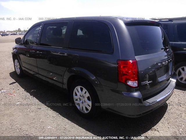 2C4RDGBG7FR671453 - 2015 DODGE GRAND CARAVAN SE GRAY photo 3