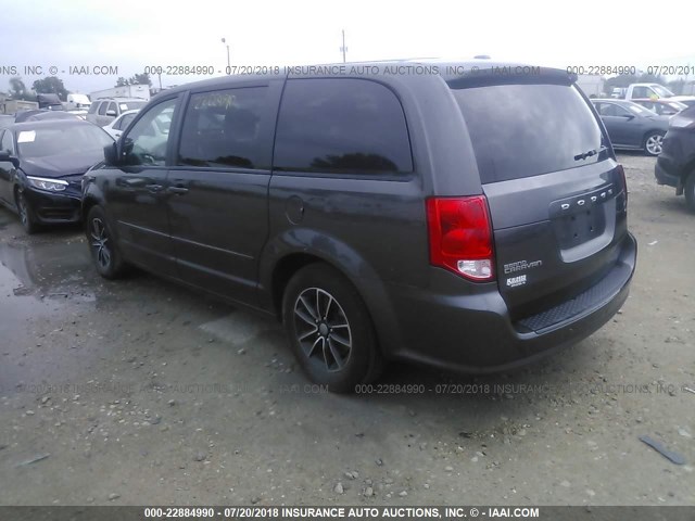 2C4RDGBG0FR594053 - 2015 DODGE GRAND CARAVAN SE GRAY photo 3