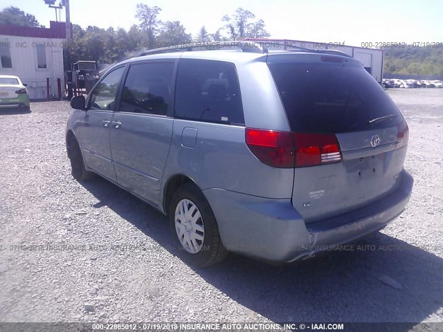 5TDZA23C35S236281 - 2005 TOYOTA SIENNA CE/LE BLUE photo 3