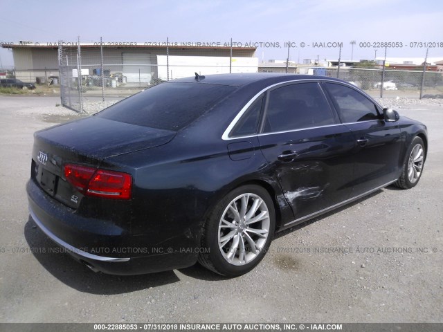 WAURVAFDXBN025600 - 2011 AUDI A8 L QUATTRO BLACK photo 4