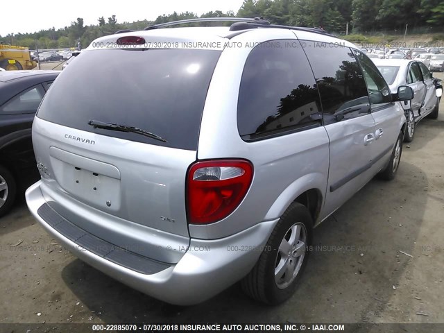 1D4GP45R46B571578 - 2006 DODGE CARAVAN SXT SILVER photo 4