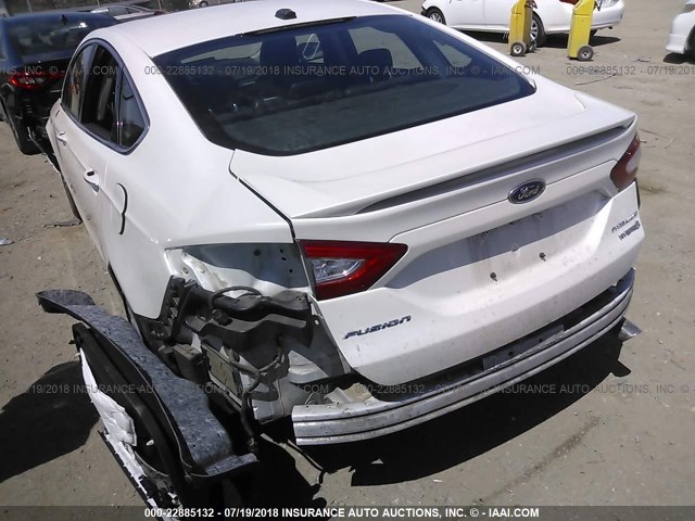 3FA6P0RU8DR362729 - 2013 FORD FUSION TITANIUM HEV WHITE photo 3