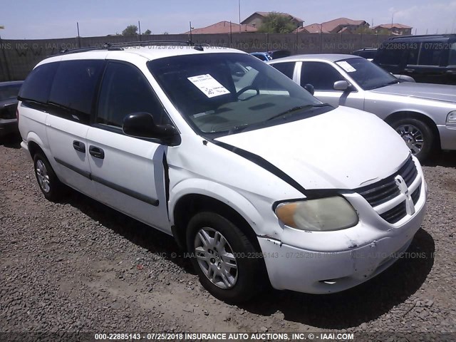 1D4GP24R15B376428 - 2005 DODGE GRAND CARAVAN SE WHITE photo 1