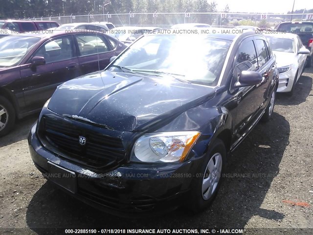 1B3HB28B07D148233 - 2007 DODGE CALIBER BLACK photo 2