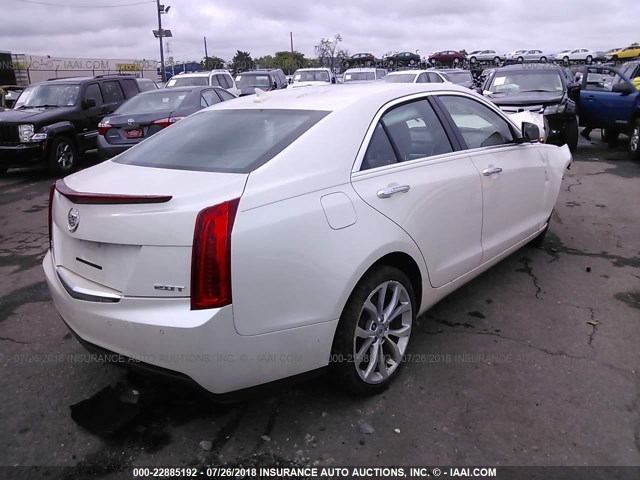 1G6AC5SX0E0112889 - 2014 CADILLAC ATS PERFORMANCE WHITE photo 4