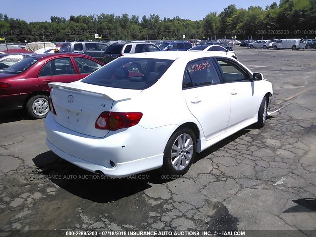 2T1BU40E99C174118 - 2009 TOYOTA COROLLA S/LE/XLE WHITE photo 4