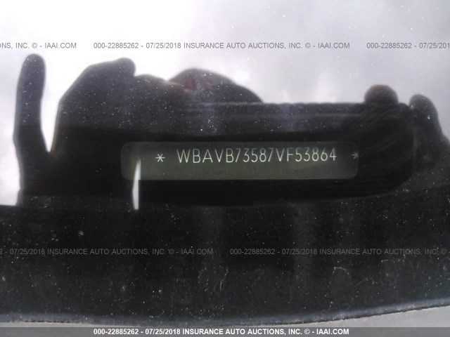 WBAVB73587VF53864 - 2007 BMW 335 I BLACK photo 9