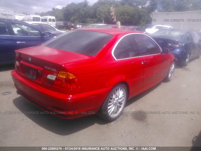 WBABN53403PH02854 - 2003 BMW 330 CI RED photo 4