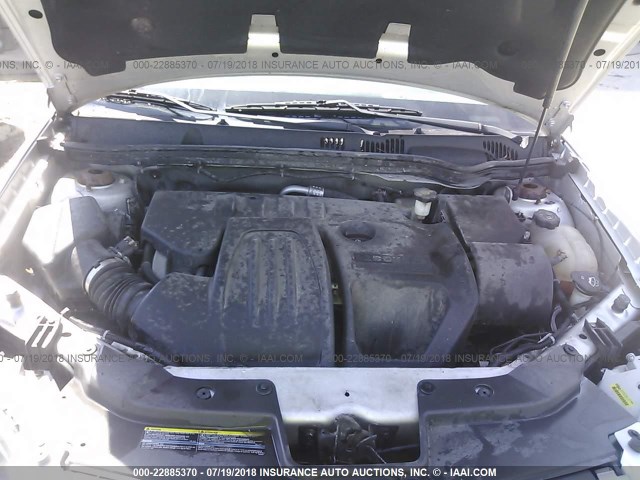 1G2AN18B587205631 - 2008 PONTIAC G5 GT SILVER photo 10