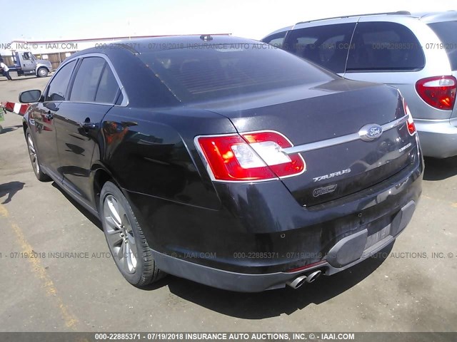 1FAHP2FW4BG141143 - 2011 FORD TAURUS LIMITED BLACK photo 3