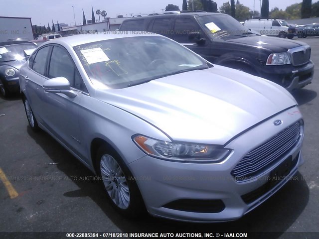 3FA6P0LU0FR171334 - 2015 FORD FUSION SE HYBRID SILVER photo 1