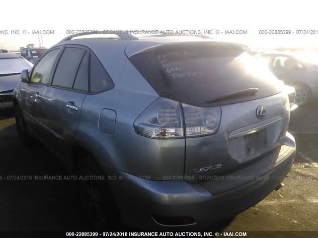 JTJGW31U082006491 - 2008 LEXUS RX 400H Light Blue photo 3