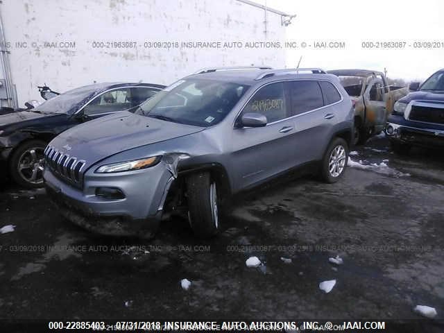 1C4PJLCB1FW706300 - 2015 JEEP CHEROKEE LATITUDE GRAY photo 2