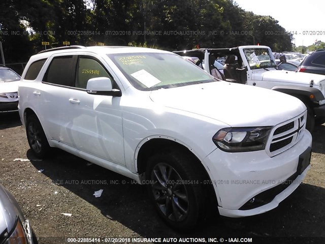 1C4RDJDG7JC101366 - 2018 DODGE DURANGO GT WHITE photo 1