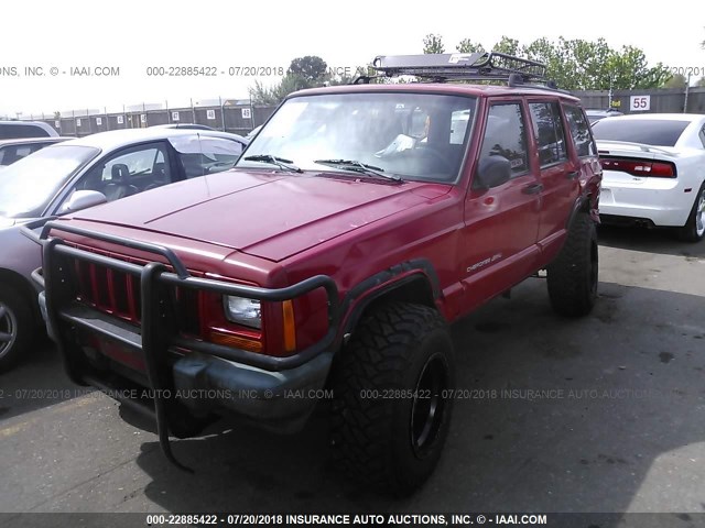 1J4FF58S91L511180 - 2001 JEEP CHEROKEE CLASSIC/LIMITED RED photo 2