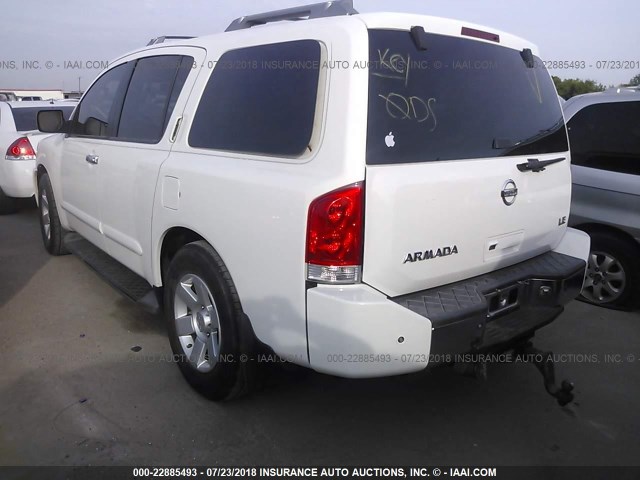 5N1AA08AX6N708147 - 2006 NISSAN ARMADA SE/LE WHITE photo 3