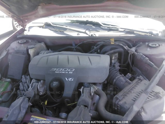 2G2WP522451294228 - 2005 PONTIAC GRAND PRIX MAROON photo 10