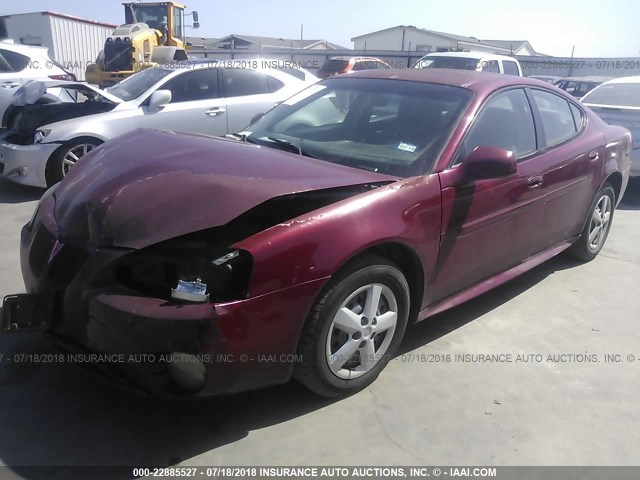 2G2WP522451294228 - 2005 PONTIAC GRAND PRIX MAROON photo 2
