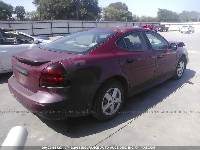 2G2WP522451294228 - 2005 PONTIAC GRAND PRIX MAROON photo 4