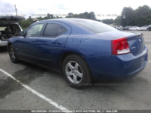 2B3KA33V59H556247 - 2009 DODGE CHARGER SXT BLUE photo 3