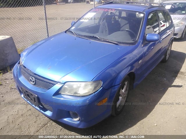 JM1BJ245631137093 - 2003 MAZDA PROTEGE PR5 BLUE photo 2