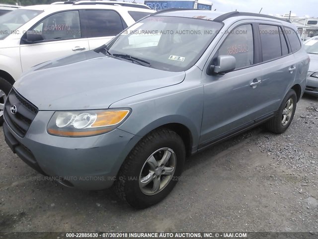 5NMSG13D48H175548 - 2008 HYUNDAI SANTA FE GLS GRAY photo 2