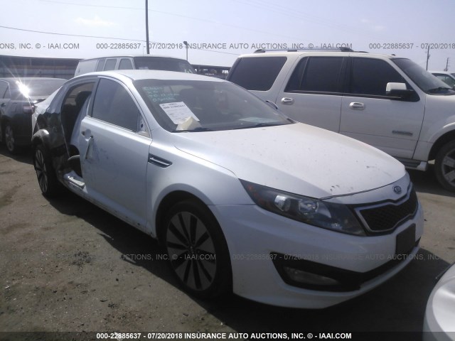 5XXGR4A62CG004536 - 2012 KIA OPTIMA SX WHITE photo 1