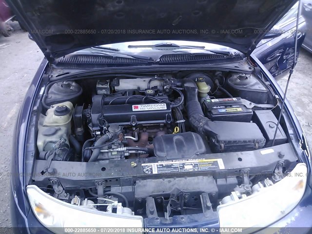 1G8ZG1270XZ116883 - 1999 SATURN SC2 BLUE photo 10