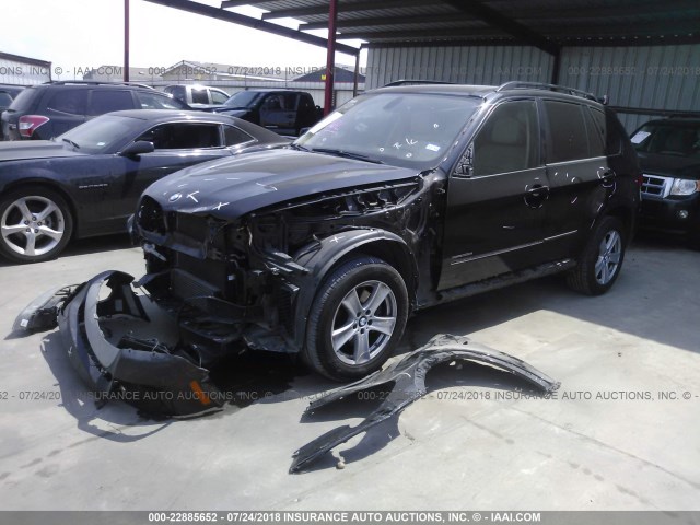 5UXZW0C55CL674675 - 2012 BMW X5 XDRIVE35D BLACK photo 2