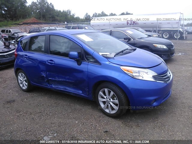 3N1CE2CP3EL371847 - 2014 NISSAN VERSA NOTE S/S PLUS/SV/SL BLUE photo 1