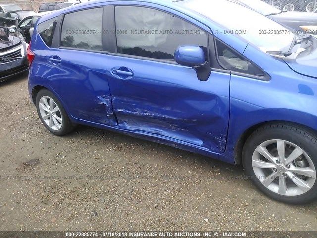 3N1CE2CP3EL371847 - 2014 NISSAN VERSA NOTE S/S PLUS/SV/SL BLUE photo 6