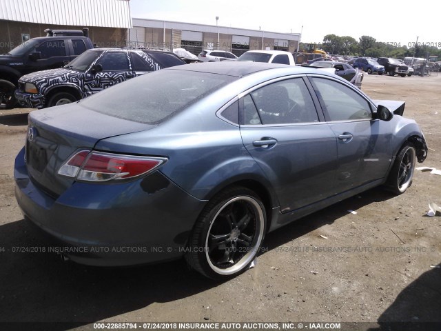 1YVHZ8DH8C5M41514 - 2012 MAZDA 6 SE BLUE photo 4