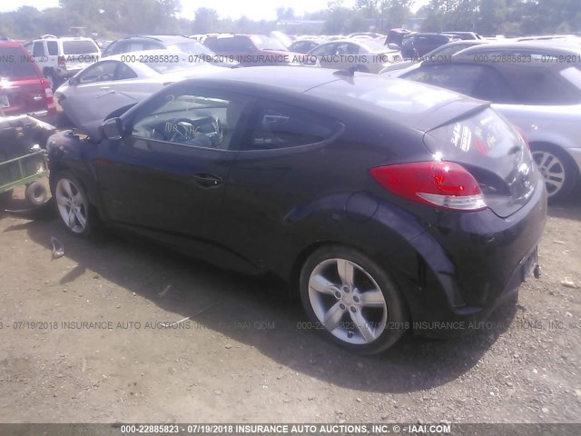 KMHTC6AD9DU085097 - 2013 HYUNDAI VELOSTER BLACK photo 3